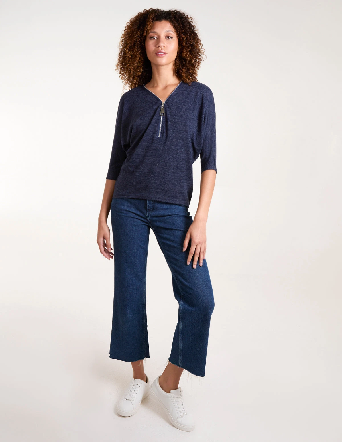 Metallic Zip Front Top 3 Metallic Zip Front Top - Image 3