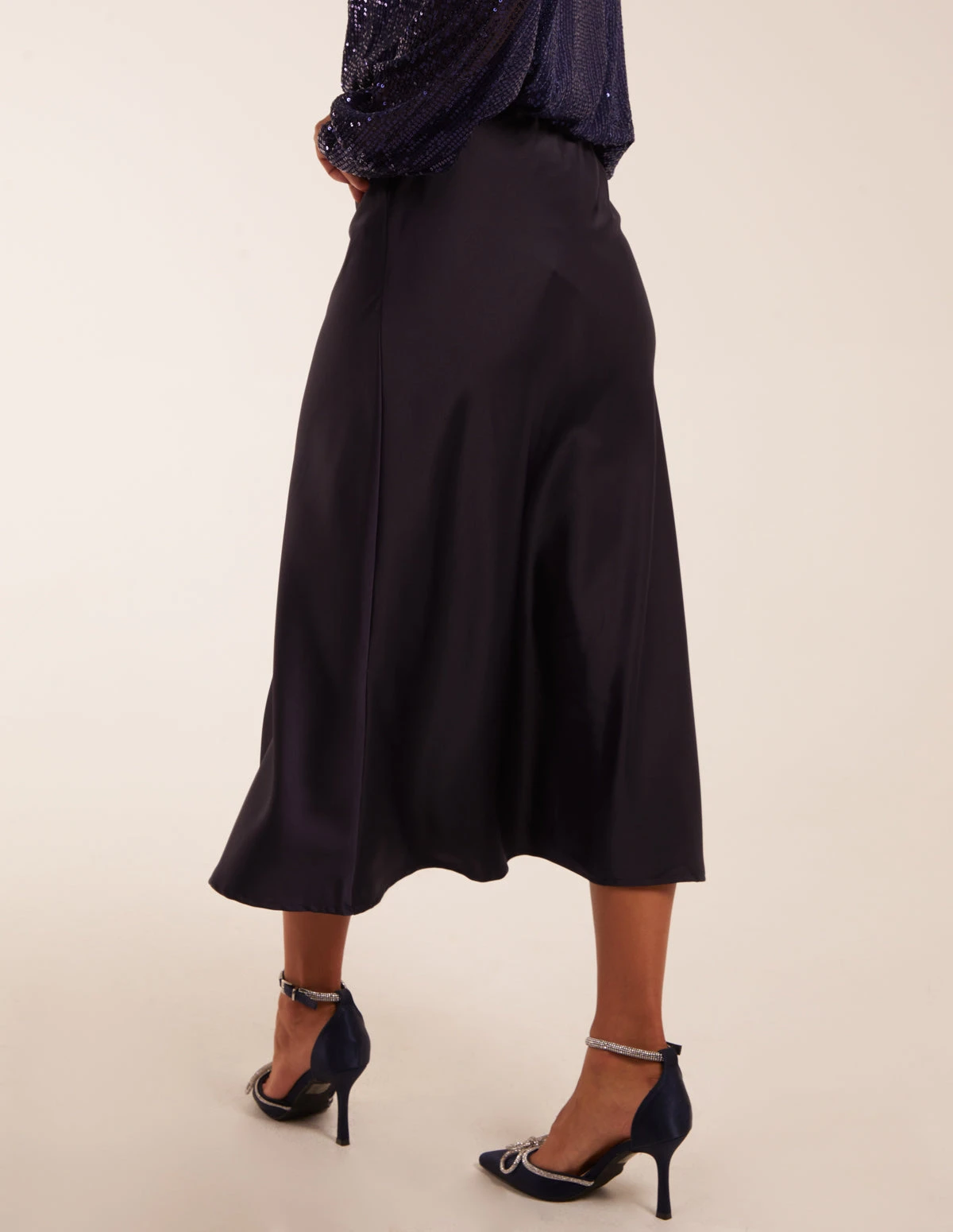 Satin Bias Midi Skirt 4 Satin Bias Midi Skirt - Image 4