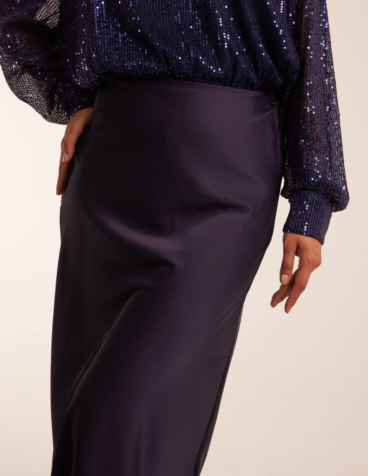 Satin Bias Midi Skirt 3 Satin Bias Midi Skirt - Image 3