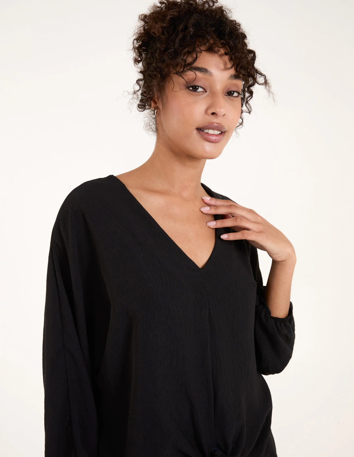 Tie Front Oversized Batwing Top 2 Tie Front Oversized Batwing Top - Image 2