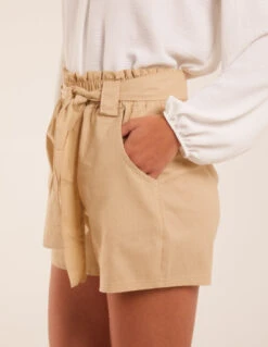 Belted Shorts -Soft Dress Wear Sales Store BV2213 STONE 6124