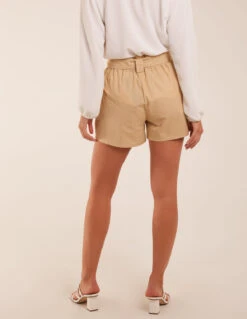 Belted Shorts -Soft Dress Wear Sales Store BV2213 STONE 6131