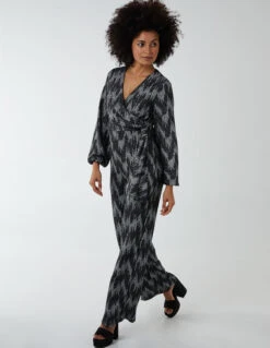 Wrap Tie Jumpsuit 10 Wrap Tie Jumpsuit -Soft Dress Wear Sales Store BV222415 BLACK 32 1