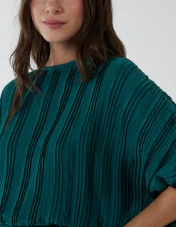 Oversized Batwing Top -Soft Dress Wear Sales Store BV222433 BOTTLEGREEN 377
