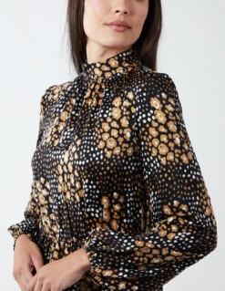 Blouson Elasticated Wrap Midi Dress -Soft Dress Wear Sales Store BV222834003 87983