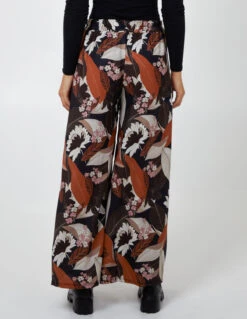 Leaf Print Trouser 9 Leaf Print Trouser -Soft Dress Wear Sales Store BV2241 BLACK 54