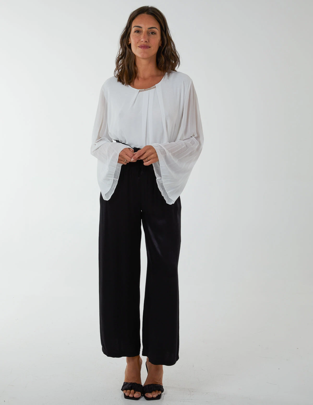 Satin Wide Leg Trouser 1 Satin Wide Leg Trouser