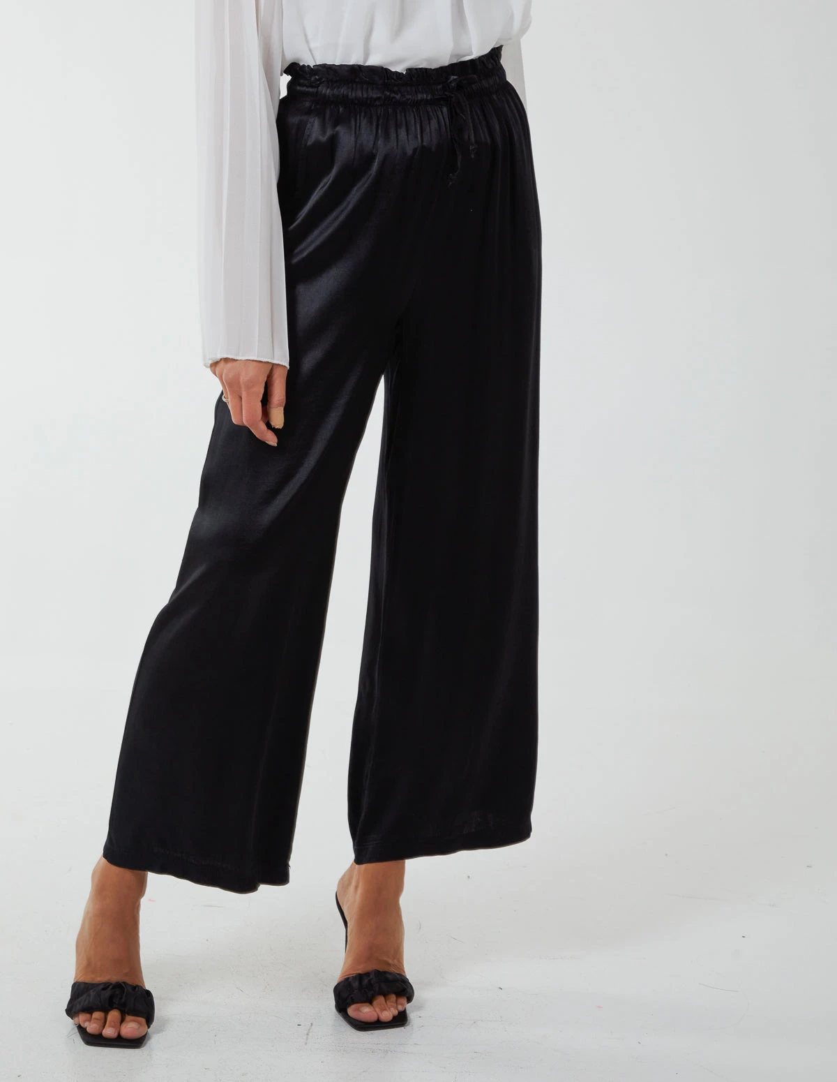 Satin Wide Leg Trouser 2 Satin Wide Leg Trouser - Image 2