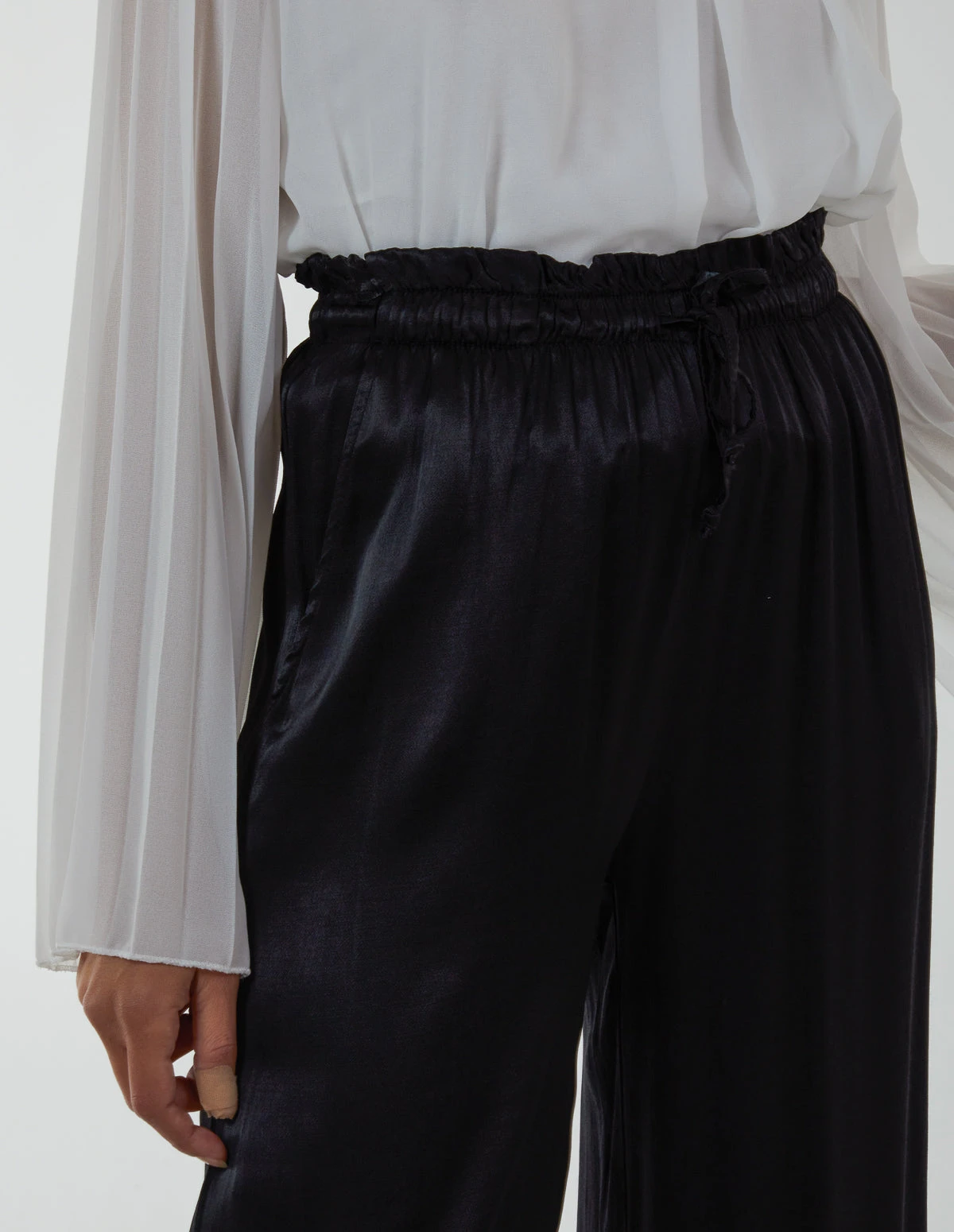 Satin Wide Leg Trouser 3 Satin Wide Leg Trouser - Image 3