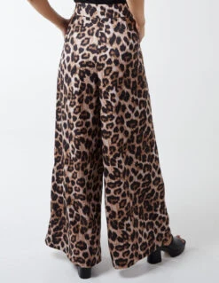Wide Leg Leopard Trousers -Soft Dress Wear Sales Store BV2304025 61092