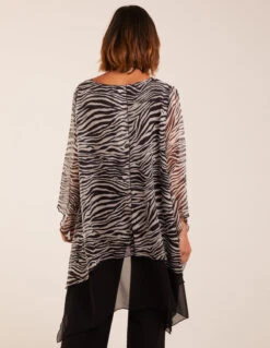 2 In 1 Woven Top -Soft Dress Wear Sales Store BV233418 BLACK 6936