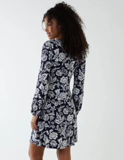 Neck Shirred Mini Tiered Dress -Soft Dress Wear Sales Store BV233820 NAVY 4 44b2931d 235f 47a3 9482 66fd2024e6ca