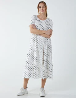 Tiered Smock Midi Dress 6 Tiered Smock Midi Dress -Soft Dress Wear Sales Store BV233825 WHITE 8606