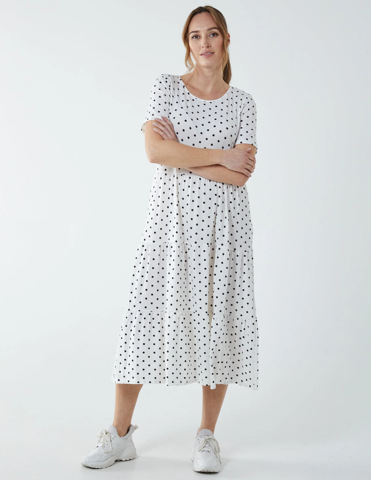 Tiered Smock Midi Dress 3 Tiered Smock Midi Dress - Image 3