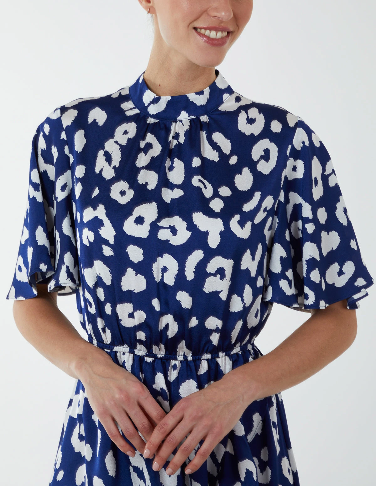 Angel Sleeve Wrap Ruffle Midi Dress 2 Angel Sleeve Wrap Ruffle Midi Dress - Image 2