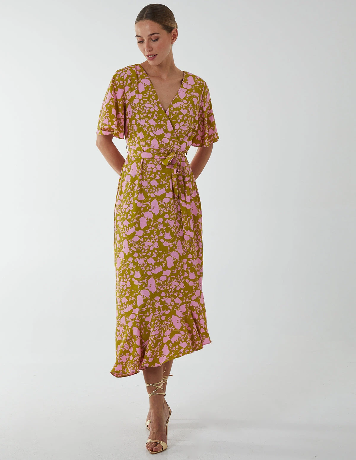 Ruffle Wrap Midi Dress 2 Ruffle Wrap Midi Dress - Image 2