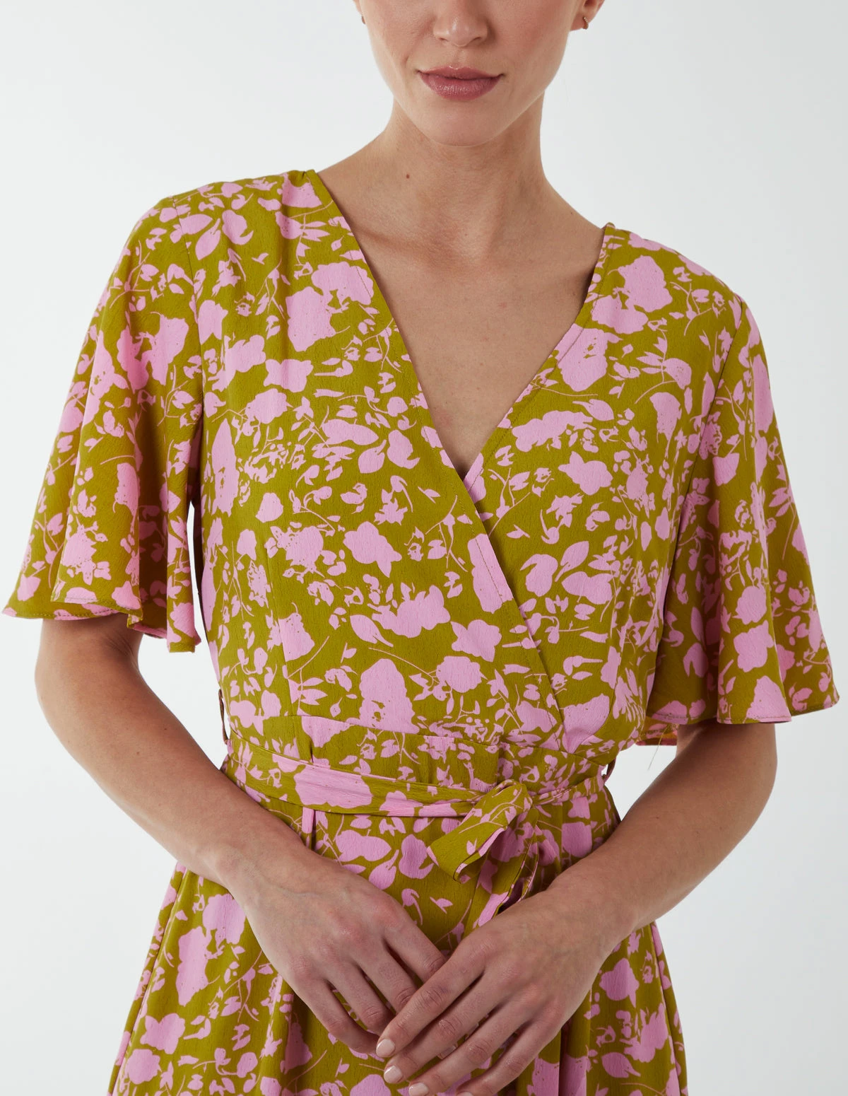 Ruffle Wrap Midi Dress 3 Ruffle Wrap Midi Dress - Image 3