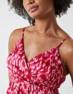 Strappy Wrap Over Mini Dress -Soft Dress Wear Sales Store BV233895 pink 15173