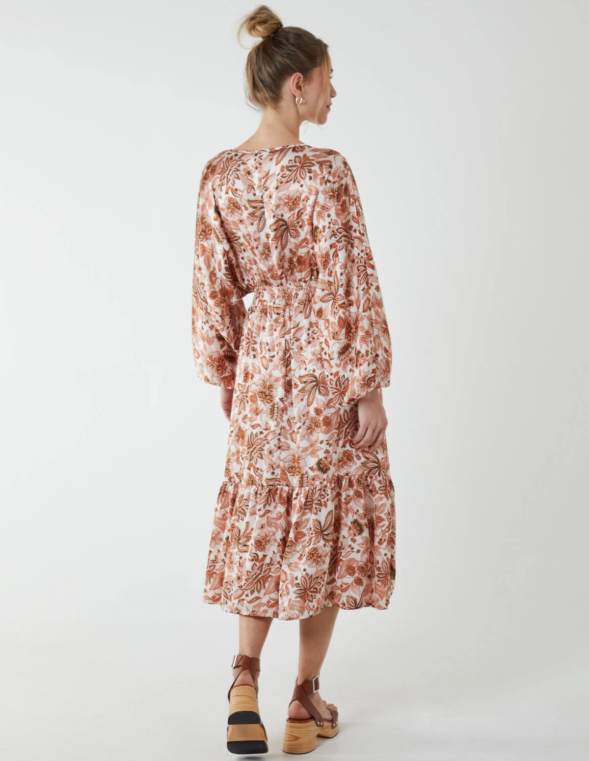 Balloon Sleeve Midi Dress 4 Balloon Sleeve Midi Dress - Image 4