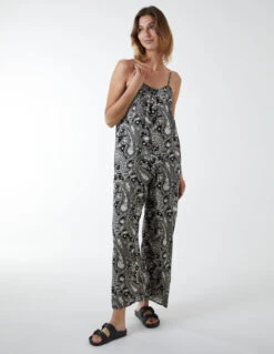 Oversized Wide Leg Jumpsuit 6 Oversized Wide Leg Jumpsuit -Soft Dress Wear Sales Store BV233940 BLACKPATTERN 5131