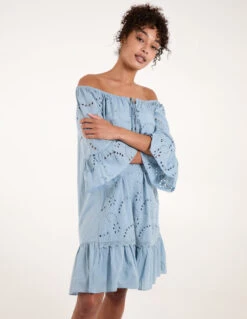 Broderie Tunic Smock Dress
