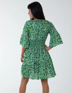 Shirred Bust Dress -Soft Dress Wear Sales Store BV233963 LIME 6527