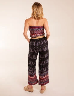 Aztec Belted Bandeau Jumpsuit -Soft Dress Wear Sales Store BV233992 BLACK 0644