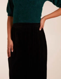 Wide Leg Textured Velour Trouser 8 Wide Leg Textured Velour Trouser -Soft Dress Wear Sales Store BV234209 BLACK 0590