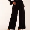 Sparkling Velour Wide Leg Trouser