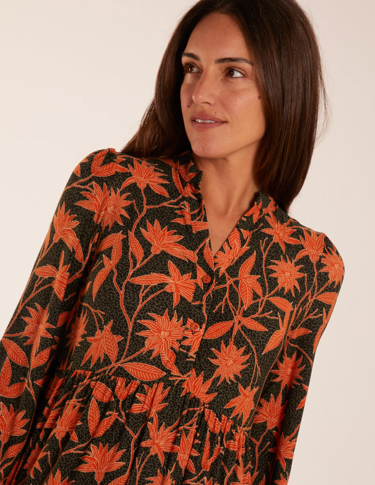 Collar Trapeze Midi Dress 3 Collar Trapeze Midi Dress - Image 3