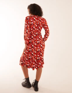 V Neck Shirred Waist Midi Dress 7 V Neck Shirred Waist Midi Dress -Soft Dress Wear Sales Store BV234833153 111964