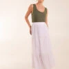 Ladder Trim Maxi Skirt