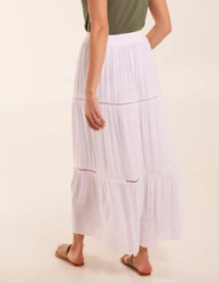 Ladder Trim Maxi Skirt 7 Ladder Trim Maxi Skirt -Soft Dress Wear Sales Store BV245007006 130709