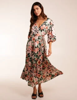 Oversized Wrap Floral Smock Dress 6 Oversized Wrap Floral Smock Dress -Soft Dress Wear Sales Store BV245011 MULTI 25779