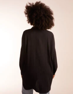 Crinkle Oversized Shirt 7 Crinkle Oversized Shirt -Soft Dress Wear Sales Store BV245013 BLACK 11733