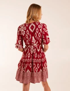 Button Front Rope Tie Dress -Soft Dress Wear Sales Store BV245019092 131568