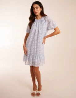 Jacquard Smock Mini Dress -Soft Dress Wear Sales Store BV245039263 131711