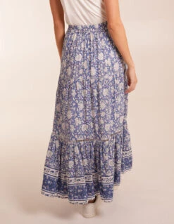 Elasticated Waistband Tiered Maxi Skirt -Soft Dress Wear Sales Store BV245200002 130767