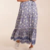 Elasticated Waistband Tiered Maxi Skirt