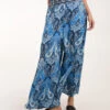 Embellished Waist Wide Leg Trouser