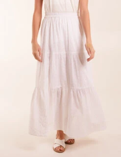 Broderie Detail Maxi Skirt