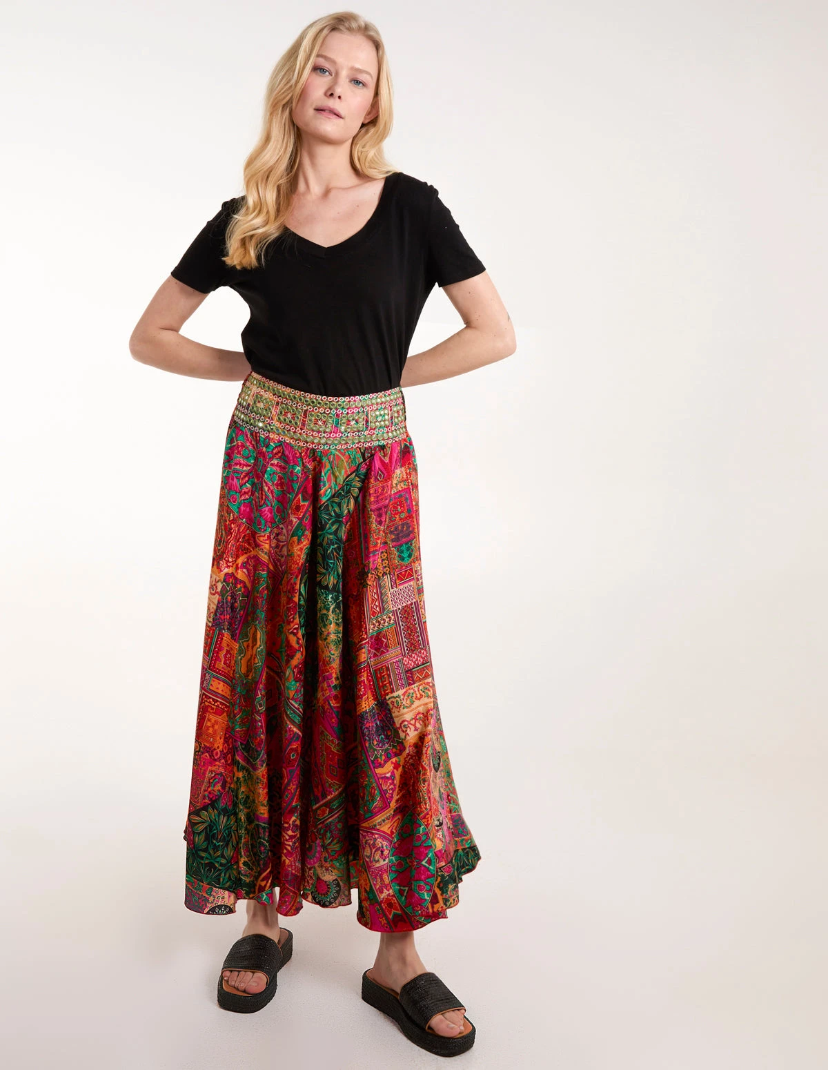 Embellished Extreme Wide Leg Trouser 2 Embellished Extreme Wide Leg Trouser - Image 2