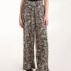 Shirred Waistband Wide Leg Trouser