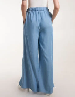 Tencel Wide Leg Trouser 7 Tencel Wide Leg Trouser -Soft Dress Wear Sales Store BV245216 GREEN 0199