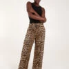 Wide Leg Leopard Trouser