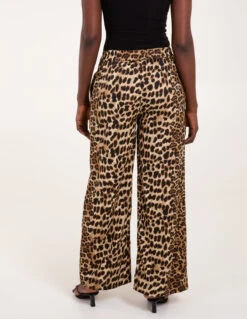 Wide Leg Leopard Trouser -Soft Dress Wear Sales Store BV245227 LEOPARD 43533
