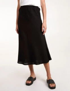 Bias Cut Midi Skirt