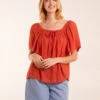 Milkmaid Shirred Swing Top