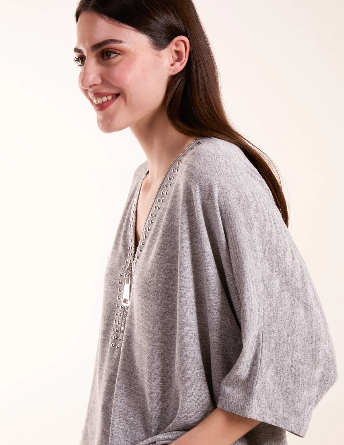 Studded Zip Front Top 3 Studded Zip Front Top - Image 3