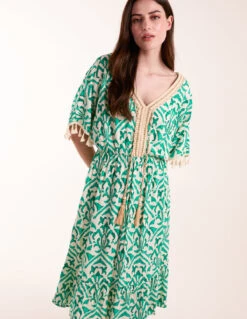 Embellished Tiered Mini Dress